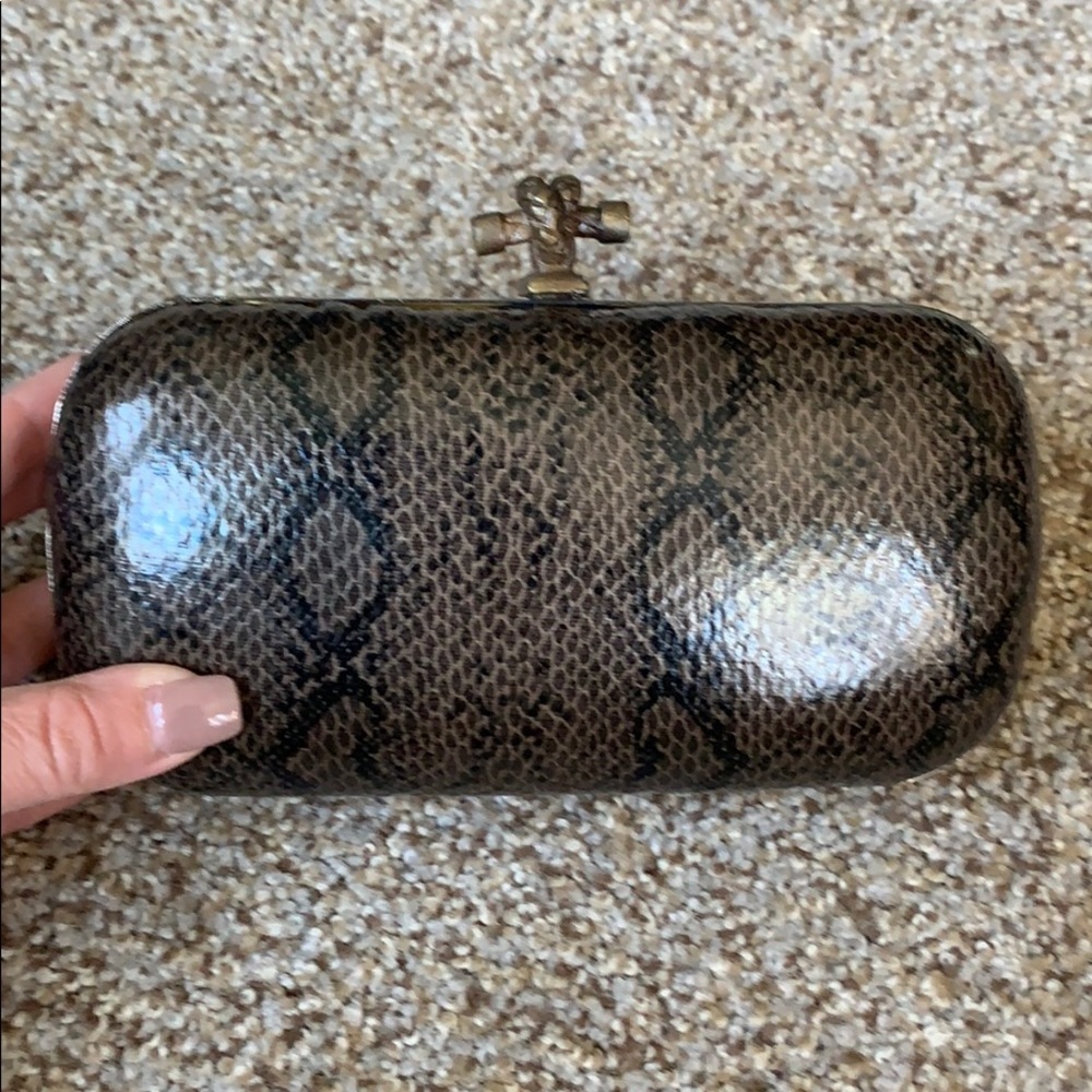 Miztique Snakeskin Clutch